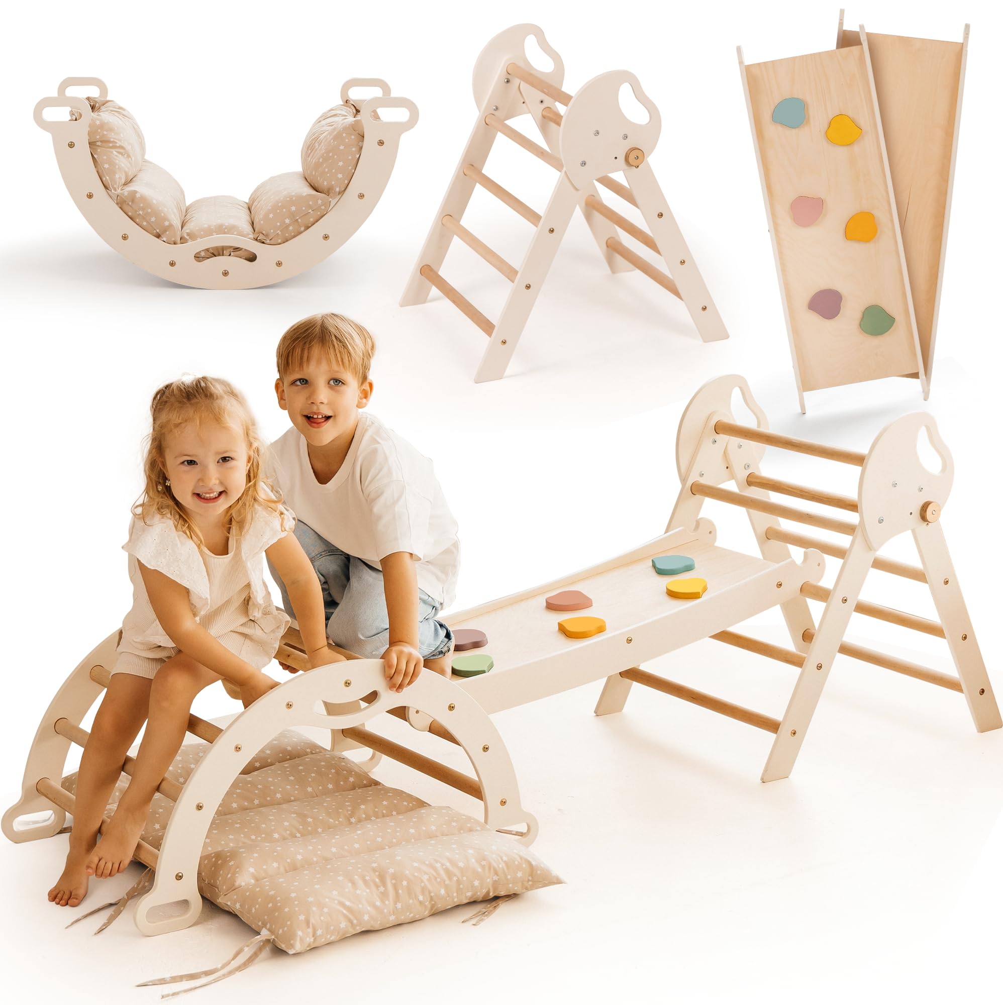 Amazon.com: Goodevas Montessori Climbing Triangle Set | Wooden